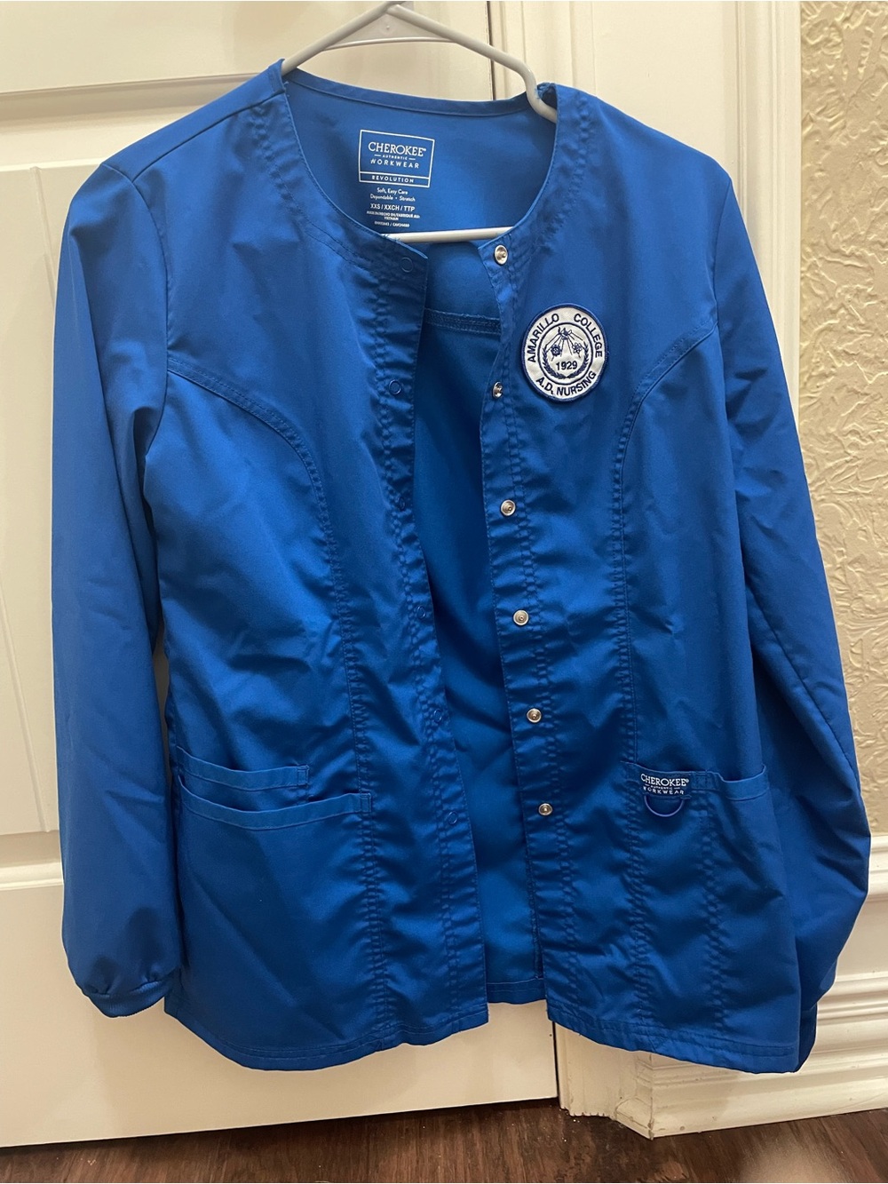 Cherokee Women’s Bright Blue Snap-Front Utility Jacket